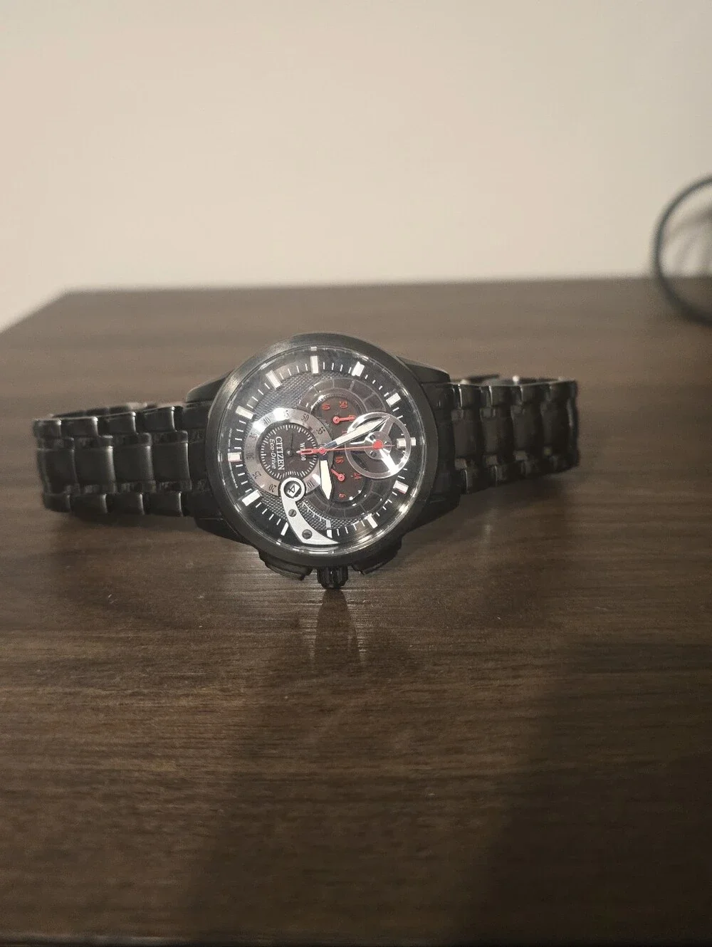 Citizen Eco-Drive Men’s Black Stainless Steel Chronograph Watch